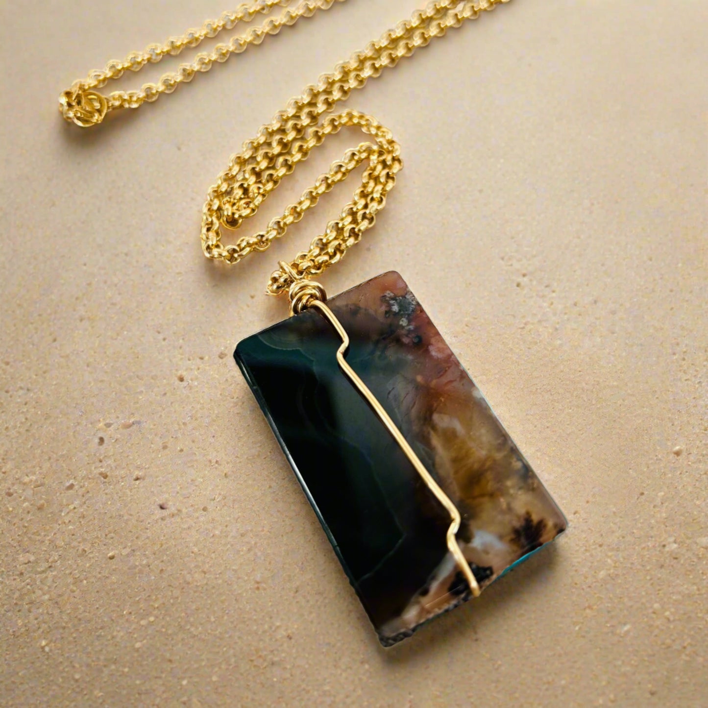 Flower Agate Necklace