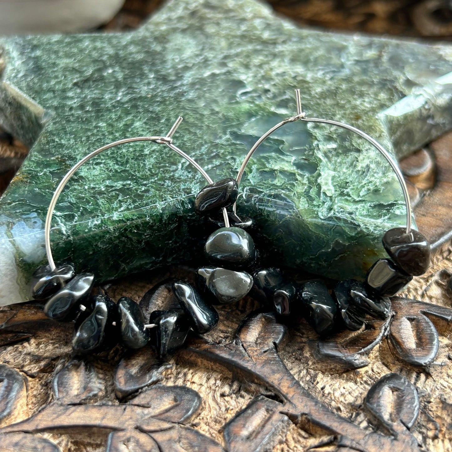 Obsidian Earrings