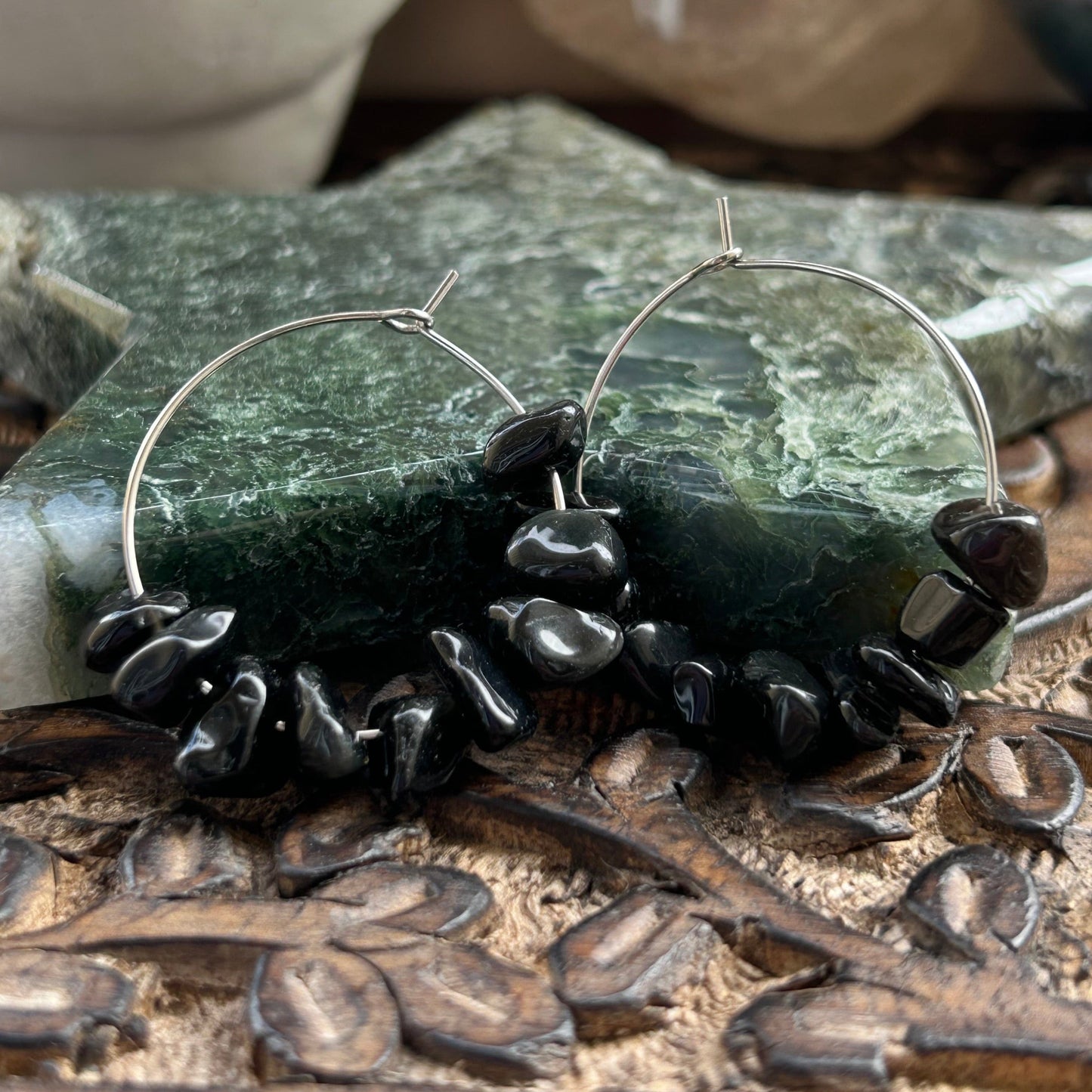 Obsidian Earrings