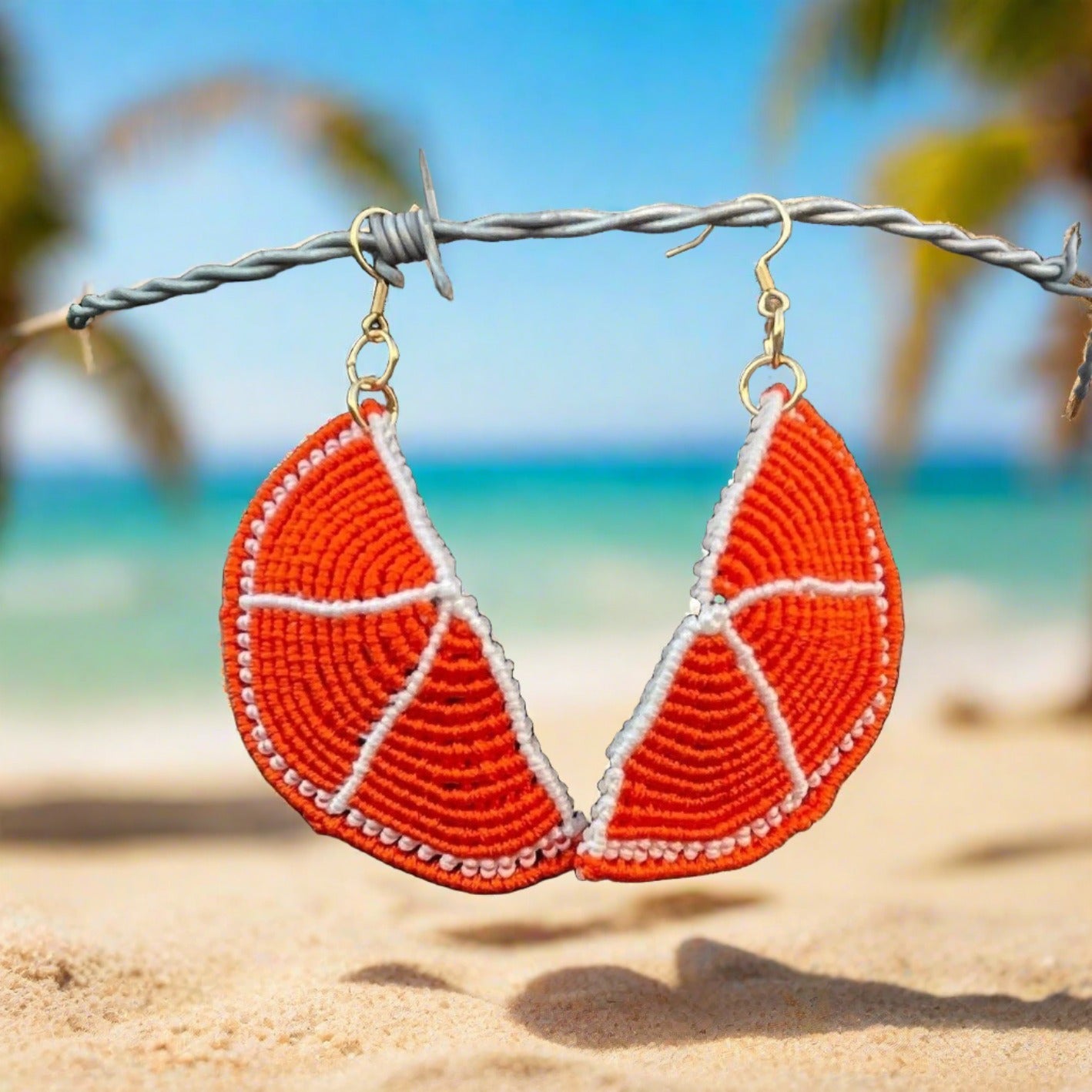 Macramé Oranges Earrings