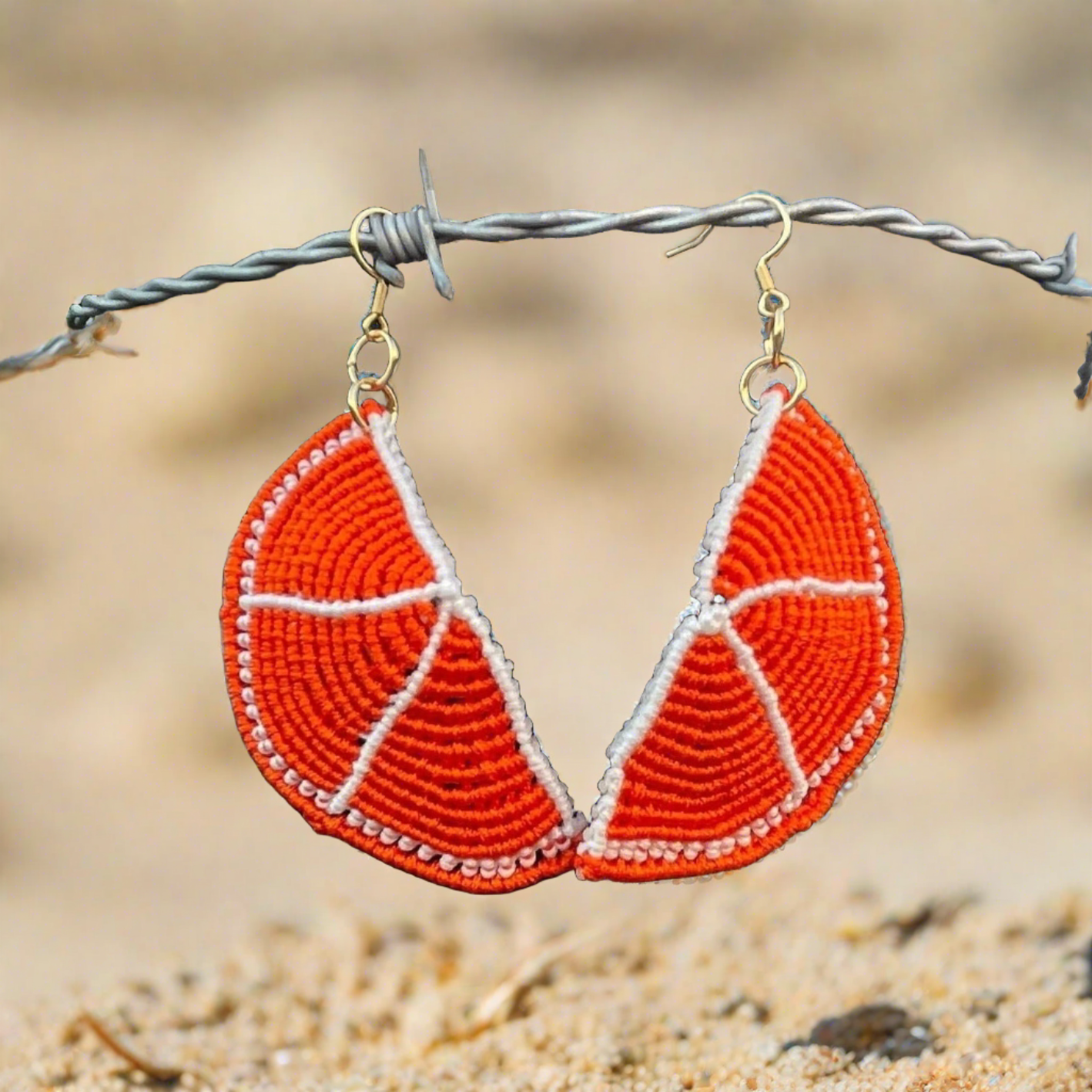 Macramé Oranges Earrings