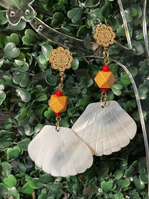 Mother Of Pearl Shell Earrings