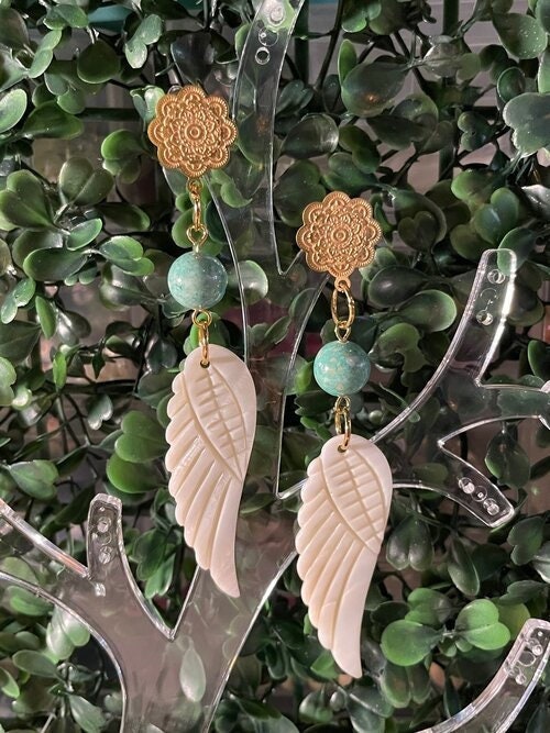 Mother Of Pearl Wings Earrings