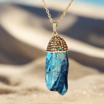 Tanzine Aura Crystal Necklace