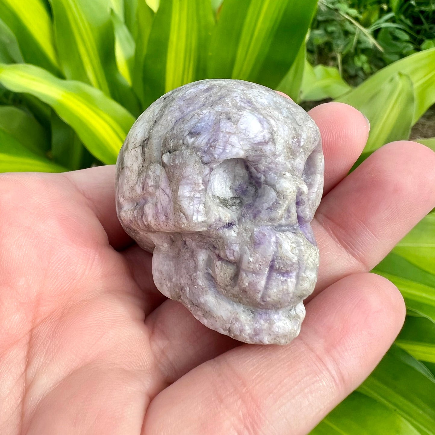 Lepidolite Skull