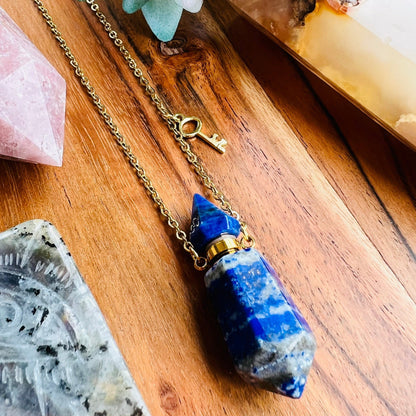 Lapis Lazuli Bottle Necklace