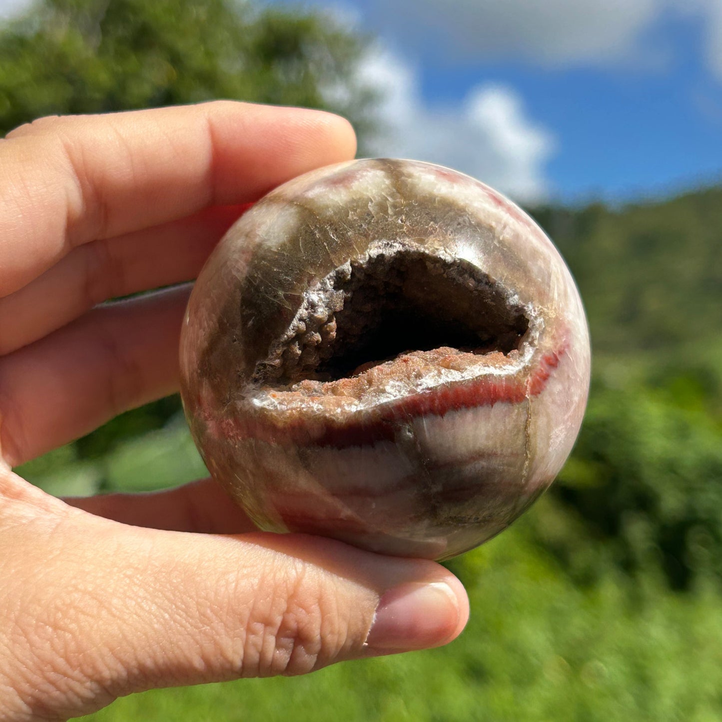 Dali Jasper Geode Sphere