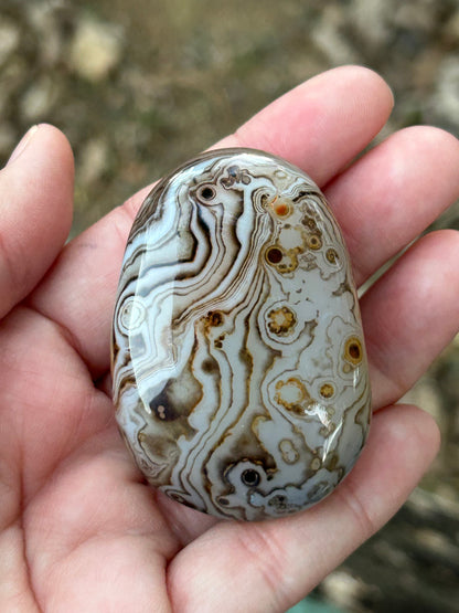 Sardonyx “Silk Agate” Palm Stone