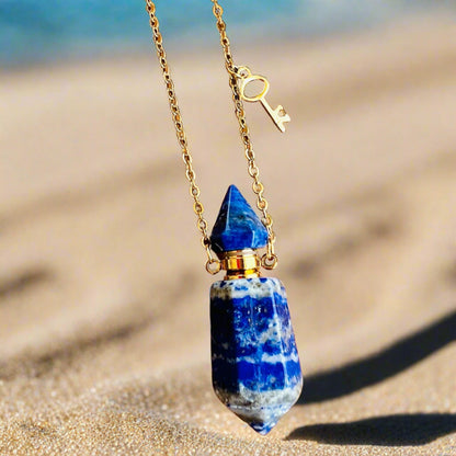 Lapis Lazuli Bottle Necklace