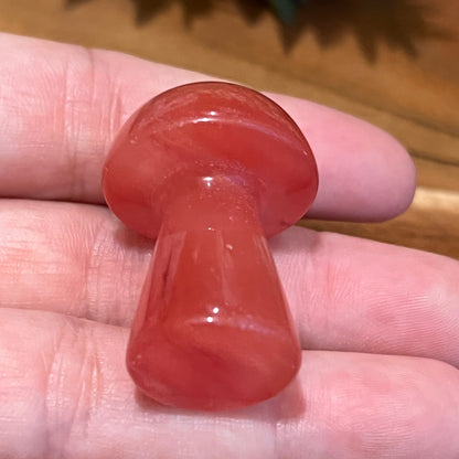 Cherry Quartz Mushroom