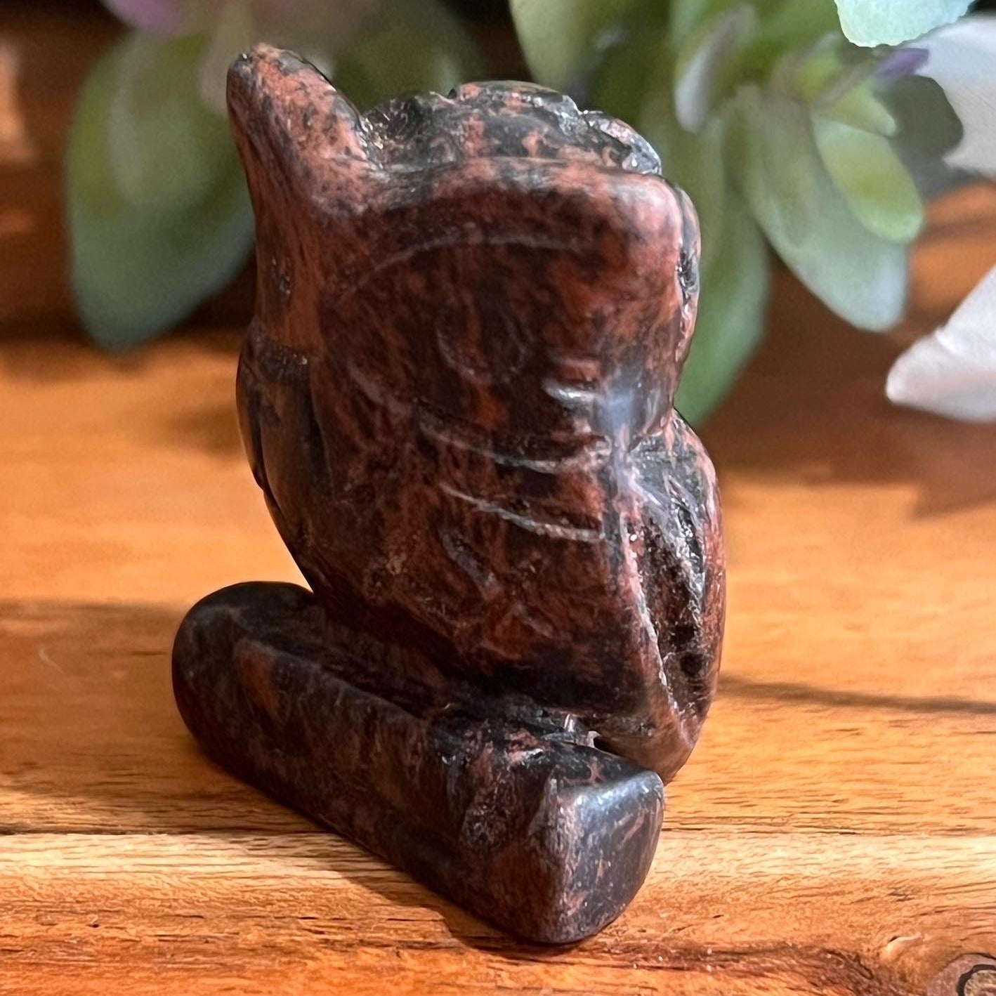 Mahogany Obsidian Owl