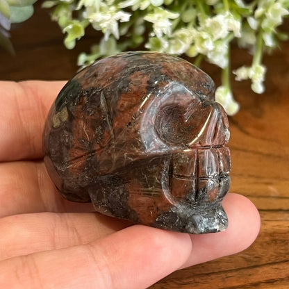 Brecciated Jasper Skull