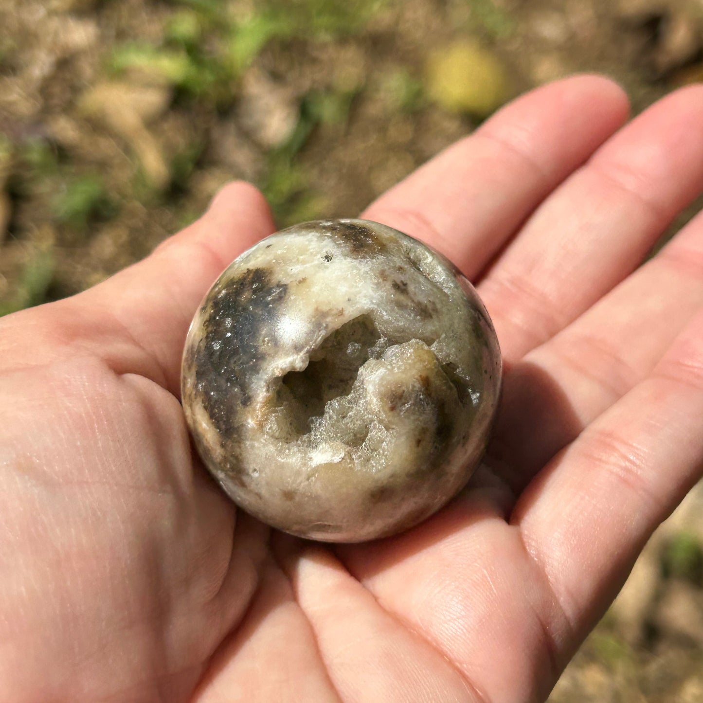 Moonstone Drusy Sphere