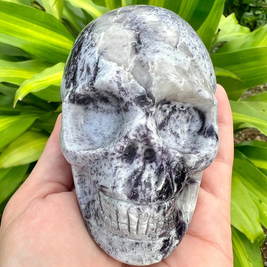 Lepidolite Skull Figurine