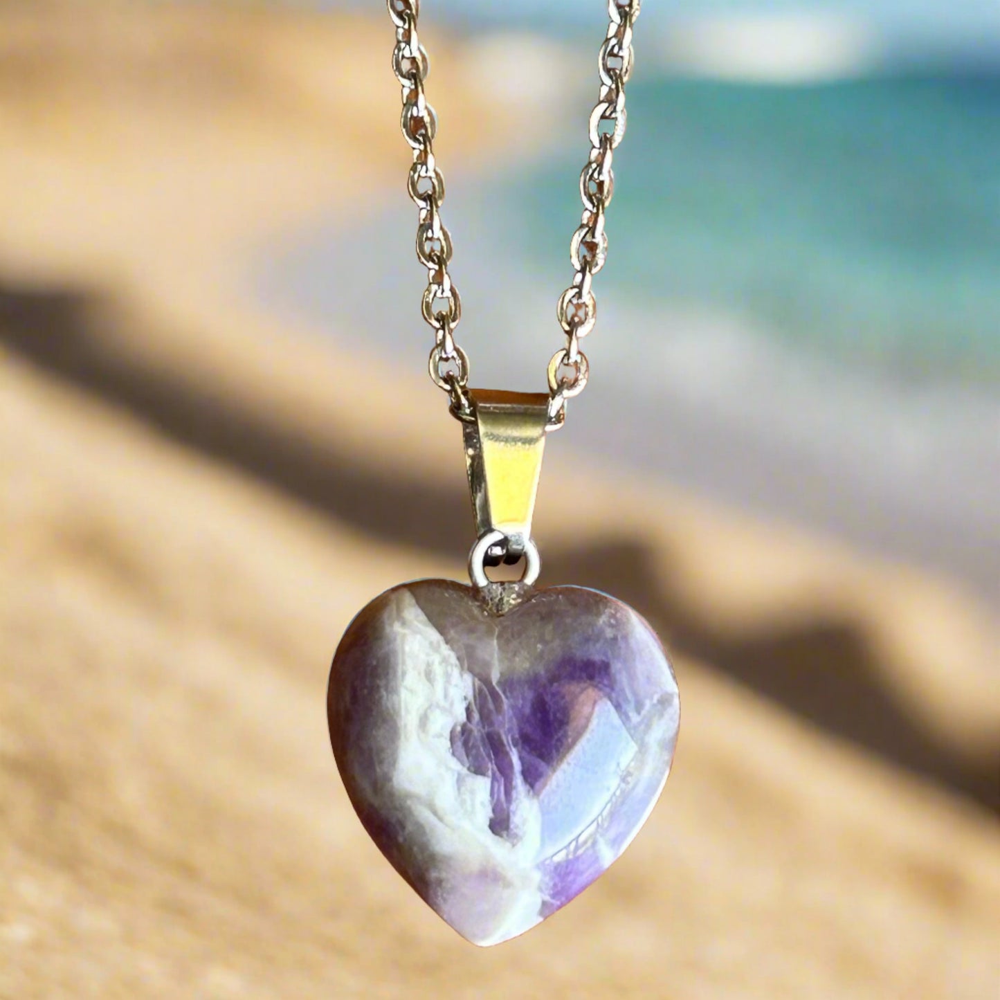 Amethyst Heart Necklace