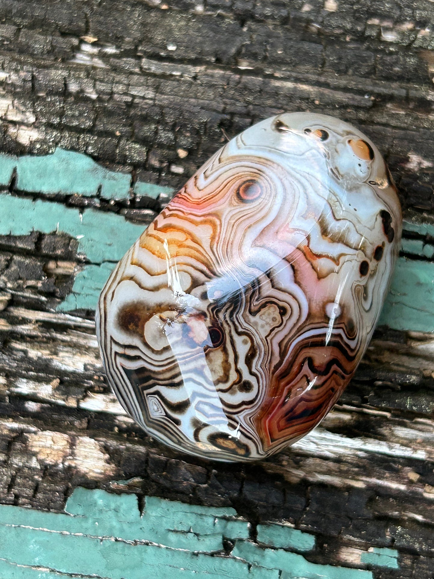 Sardonyx “Silk Agate” Palm Stone