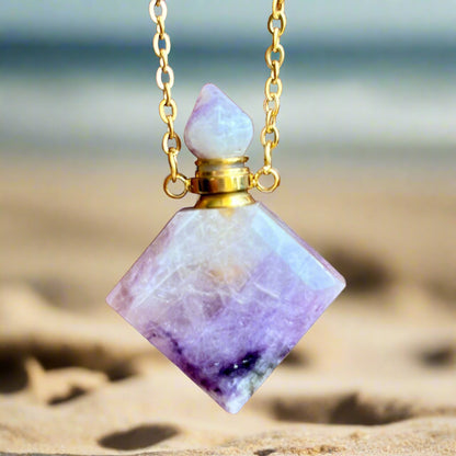 Amethyst Bottle Necklace