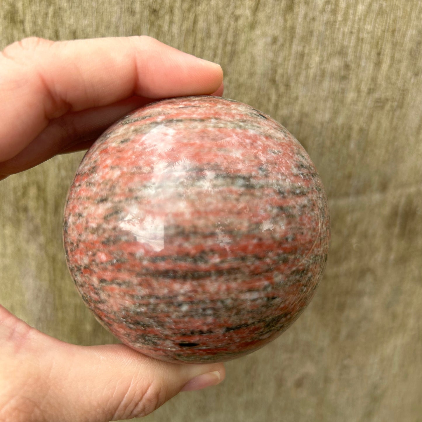 Red Zebra Jasper Sphere