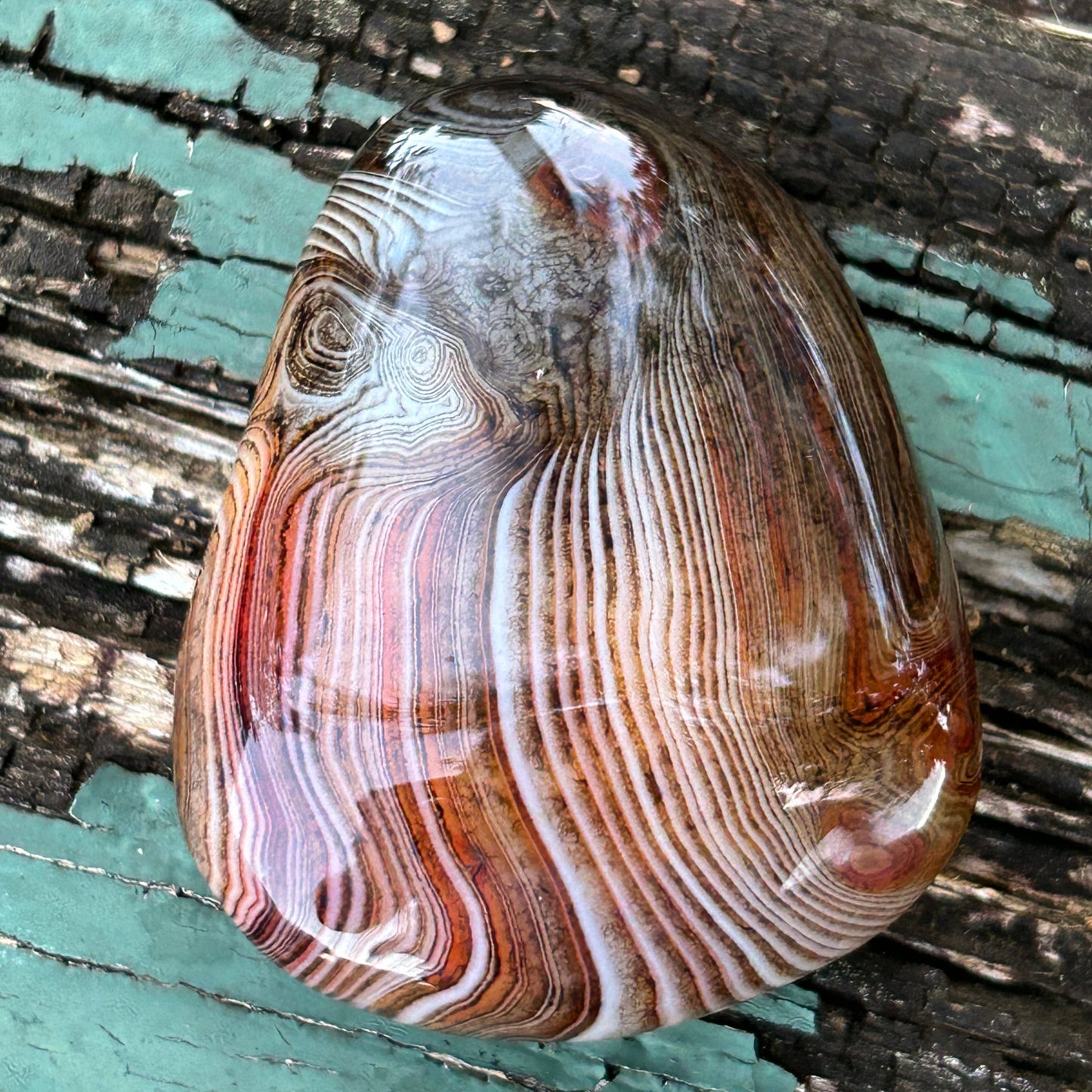 Sardonyx “Silk Agate” Palm Stone