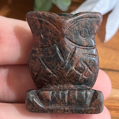 Mahogany Obsidian Owl