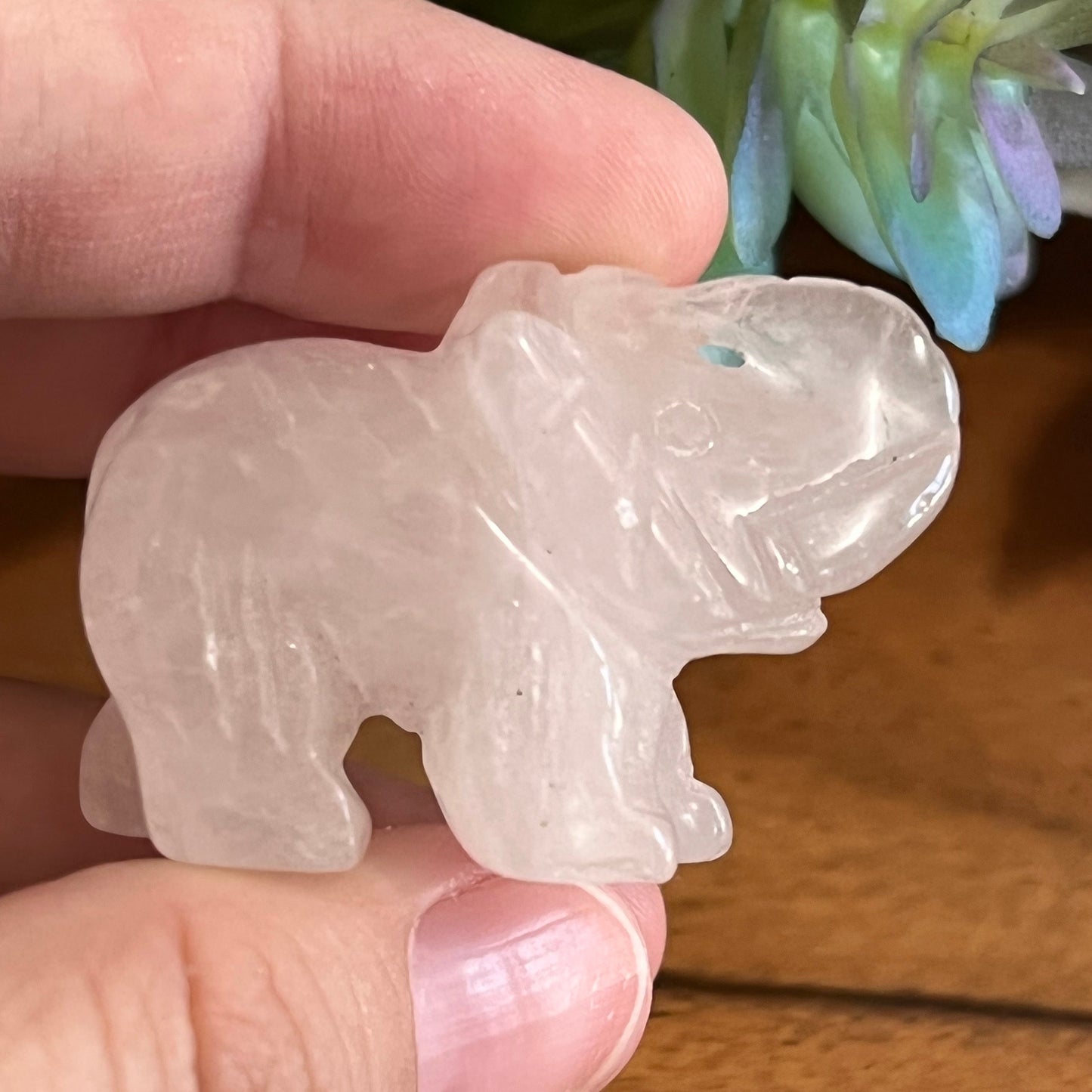 Rose Quartz Elephant