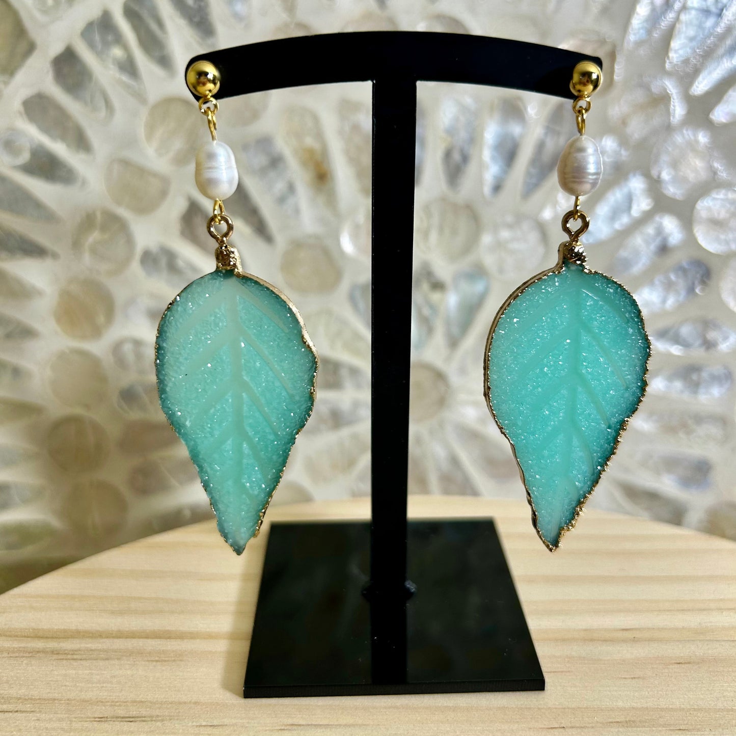 Turquoise Leaves Earrings