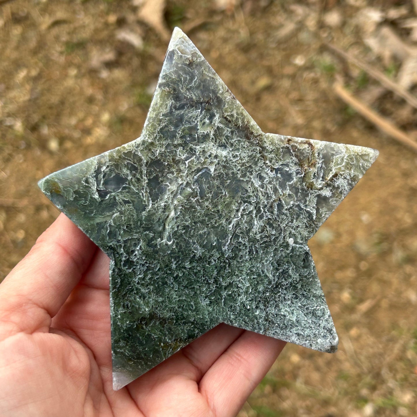 Moss Agate Star