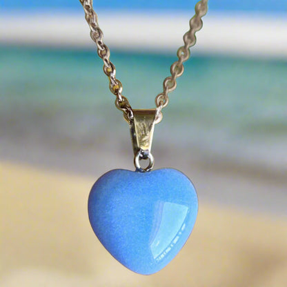 Angelite Heart Necklace