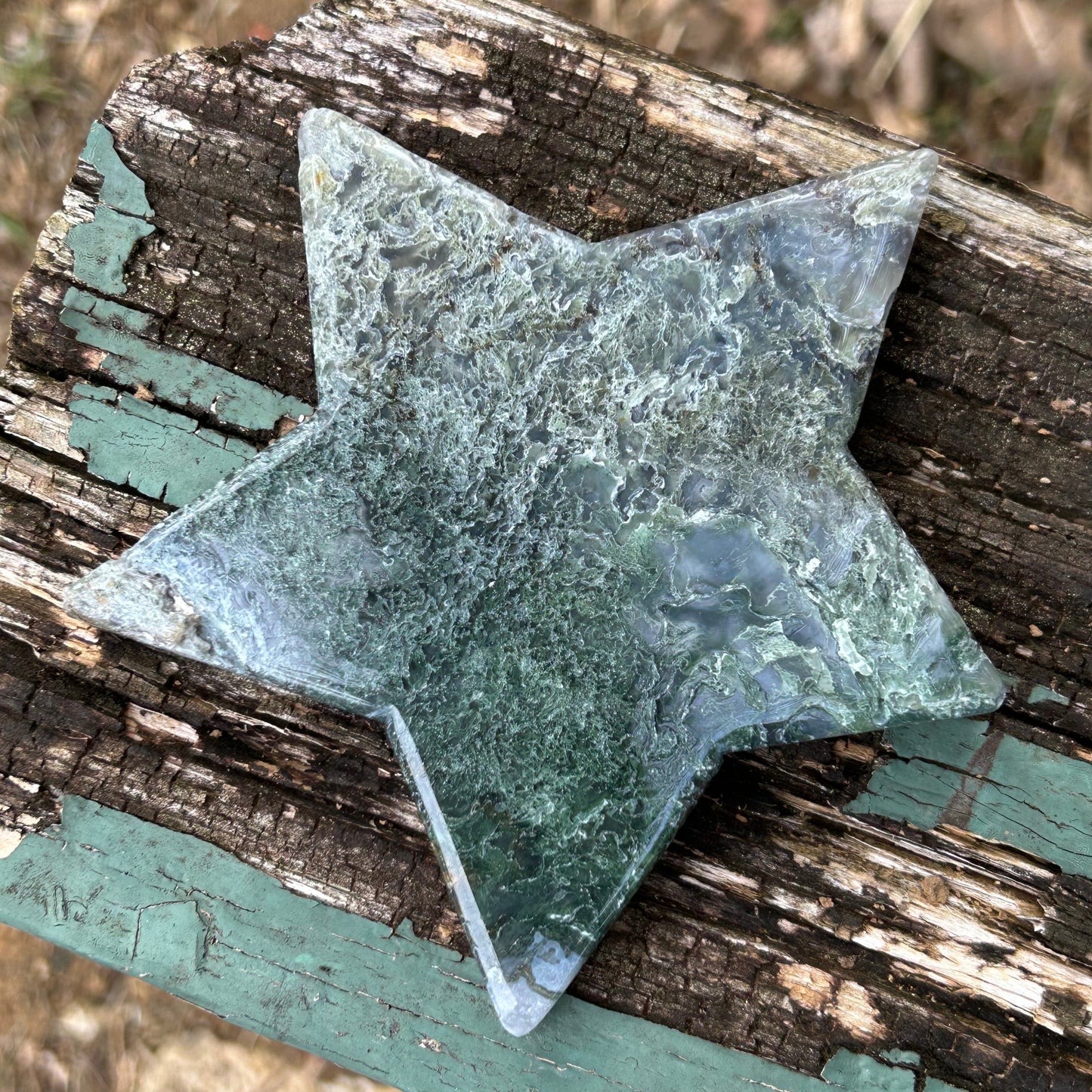 Moss Agate Star