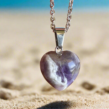 Amethyst Heart Necklace