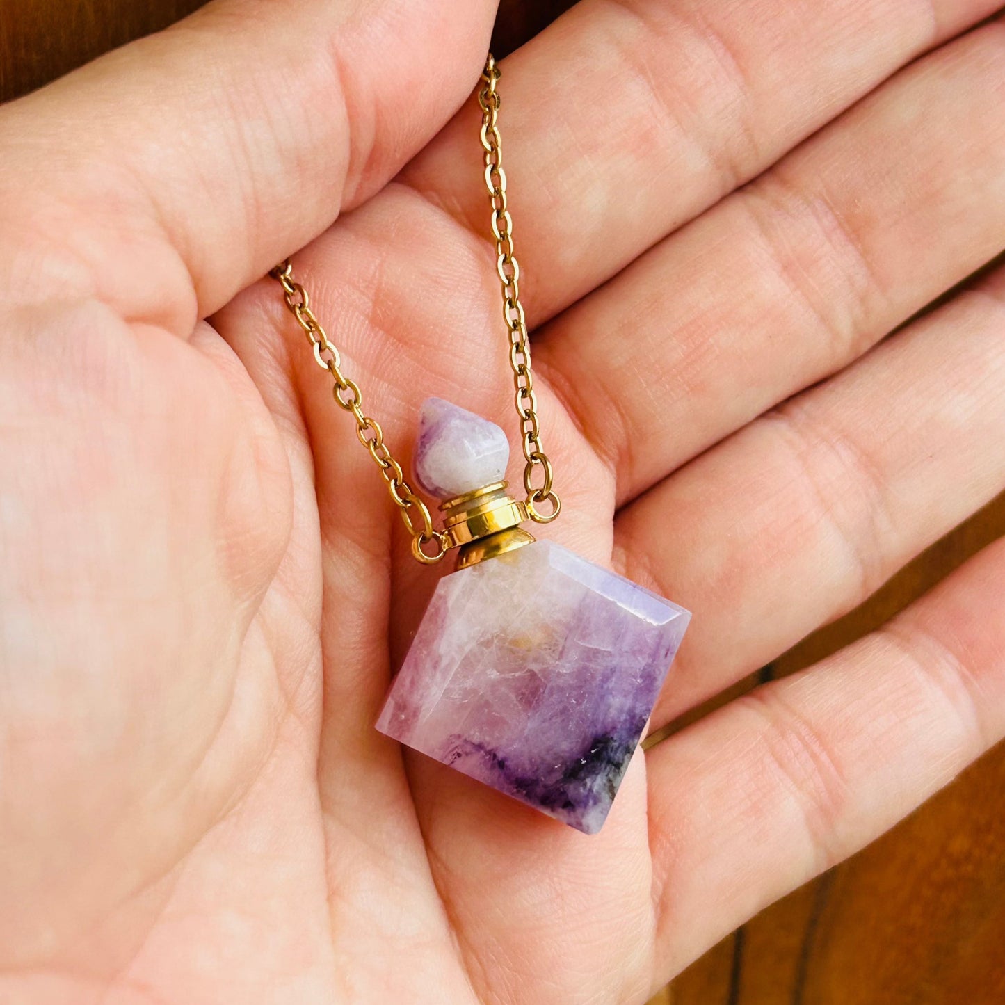 Amethyst Bottle Necklace