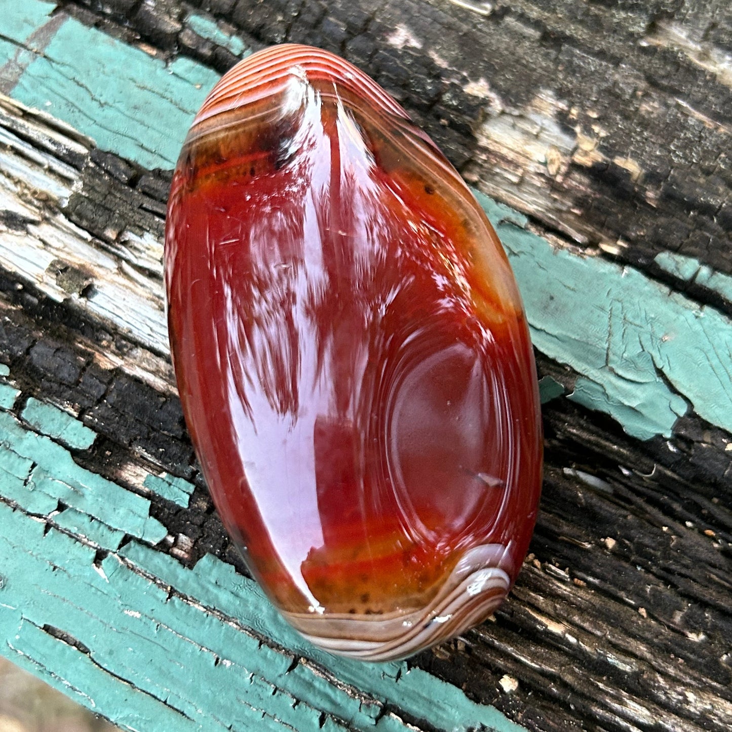 Sardonyx “Silk Agate” Palm Stone