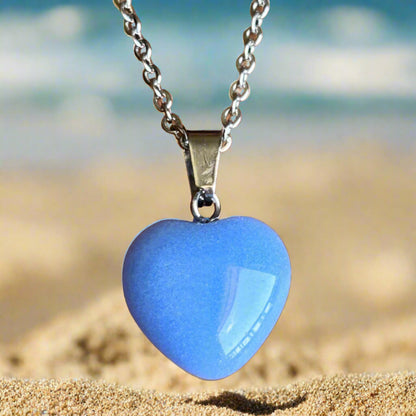 Angelite Heart Necklace