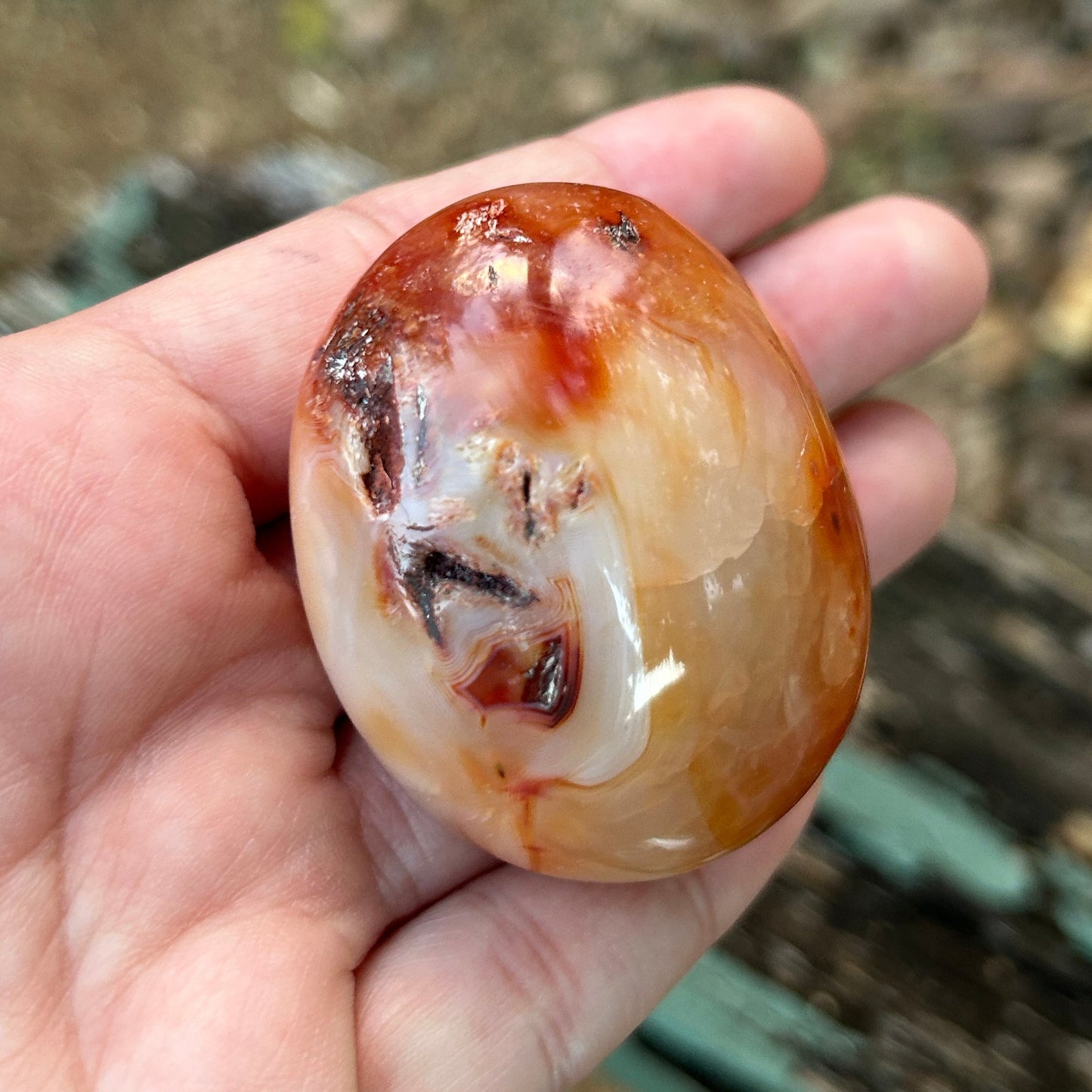 Carnelian Palm Stone