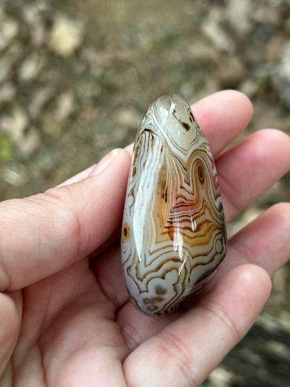 Sardonyx “Silk Agate” Palm Stone