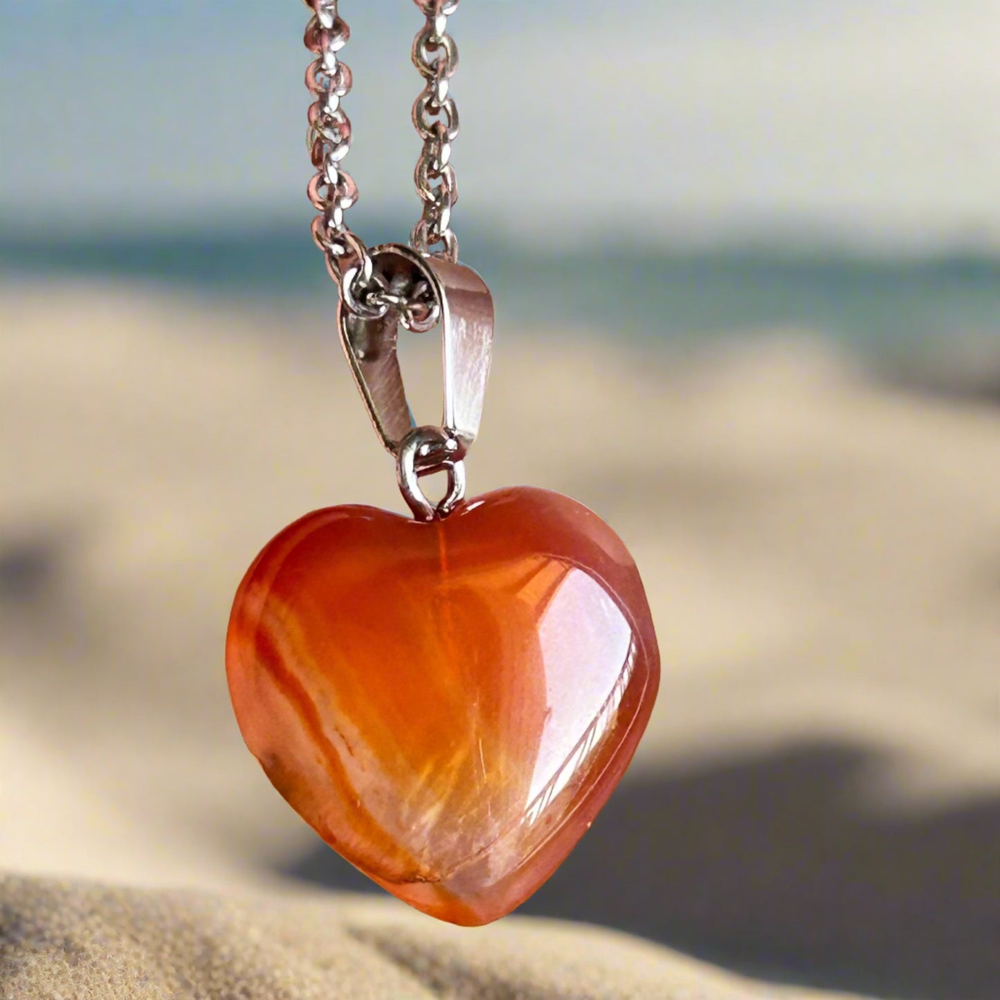 Carnelian Heart Necklace