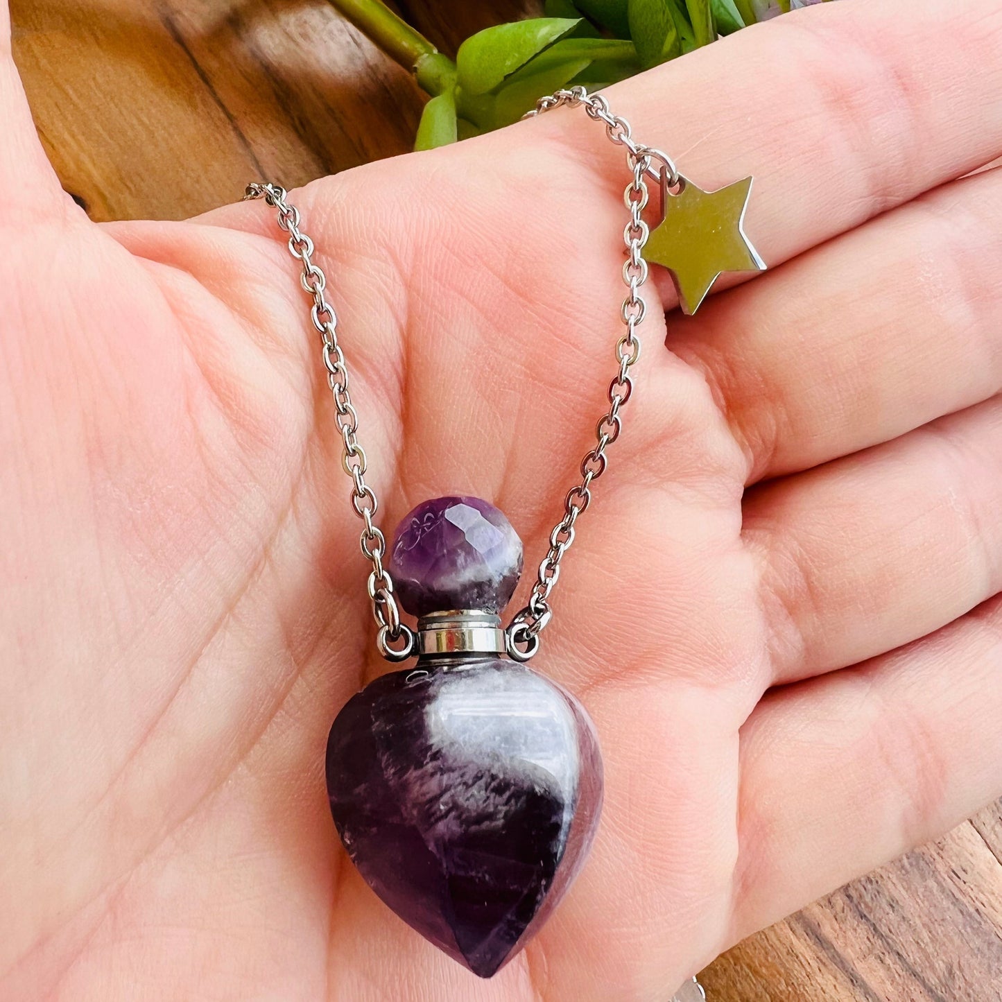 Amethyst Bottle Necklace