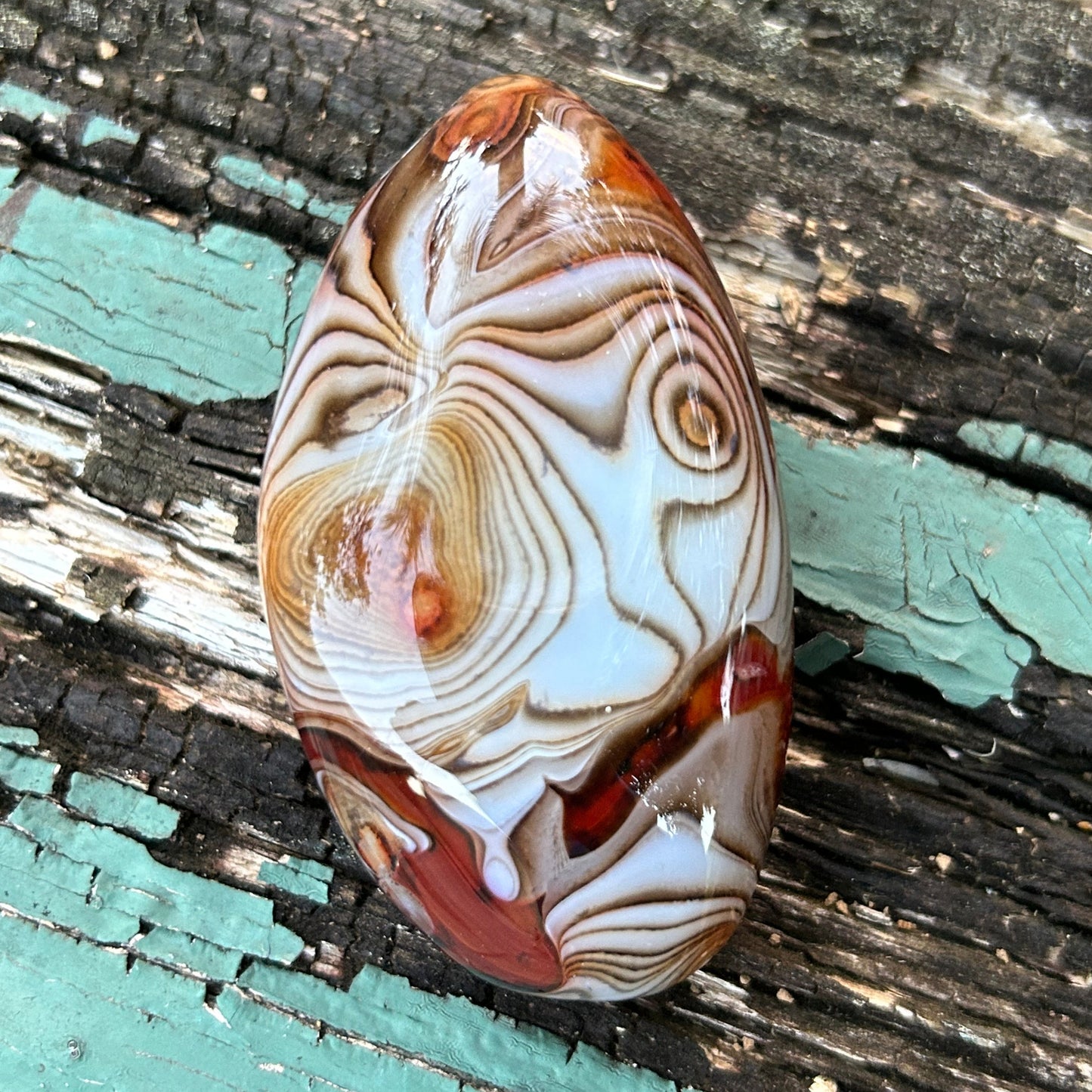 Sardonyx “Silk Agate” Palm Stone