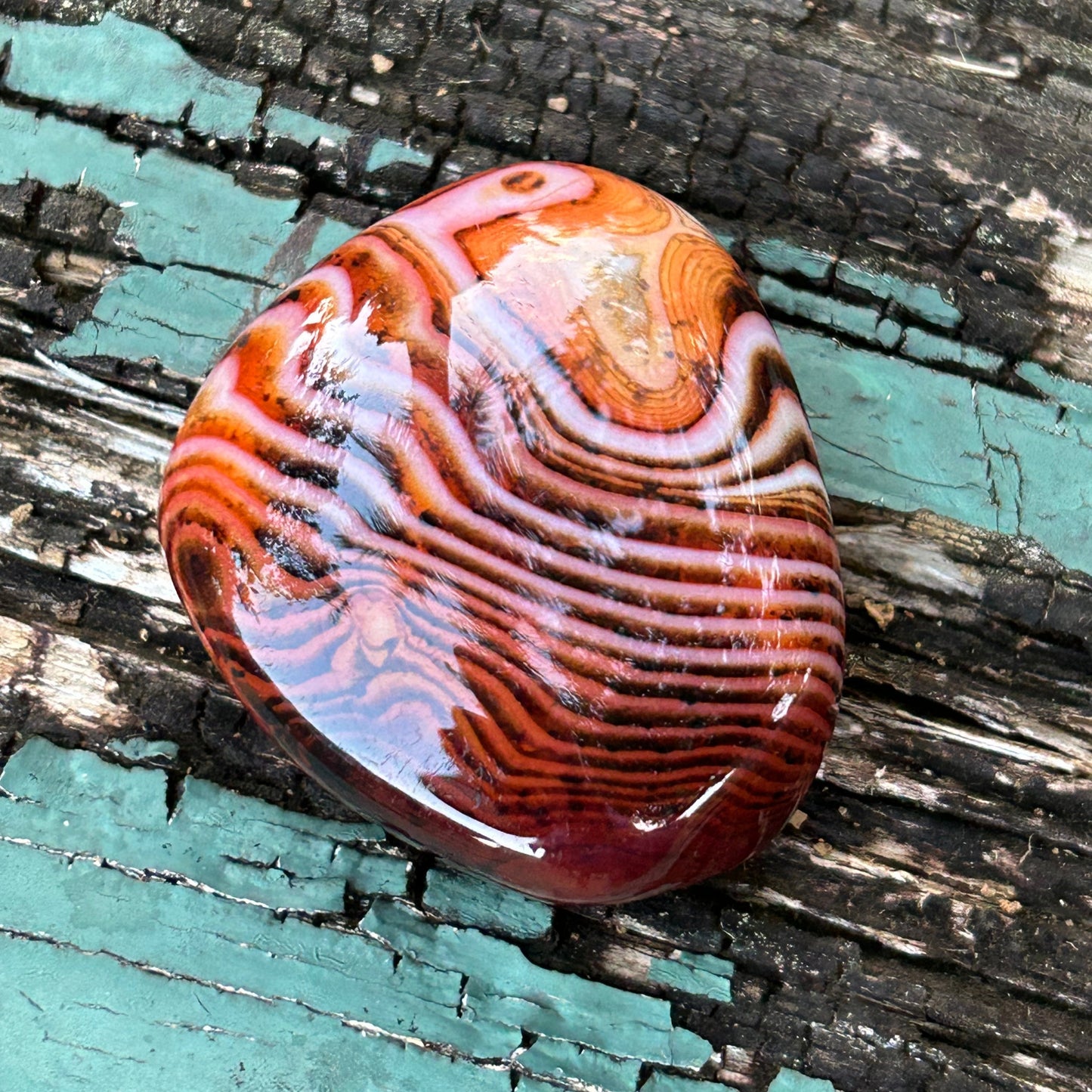 Sardonyx “Silk Agate” Palm Stone