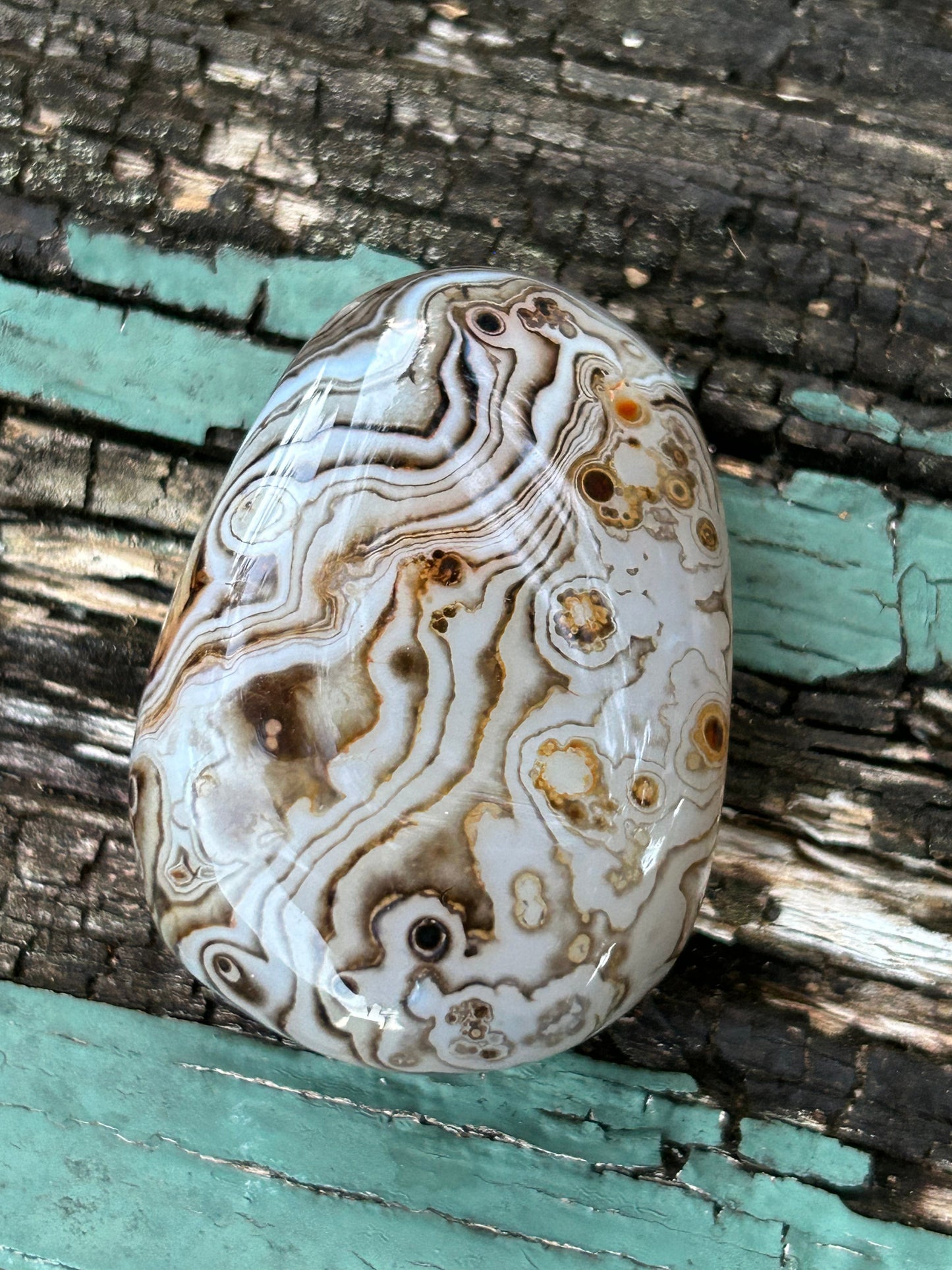 Sardonyx “Silk Agate” Palm Stone