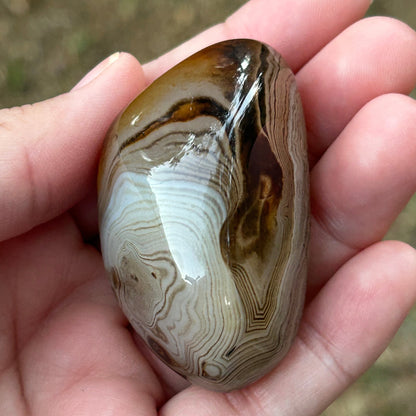 Sardonyx “Silk Agate” Palm Stone