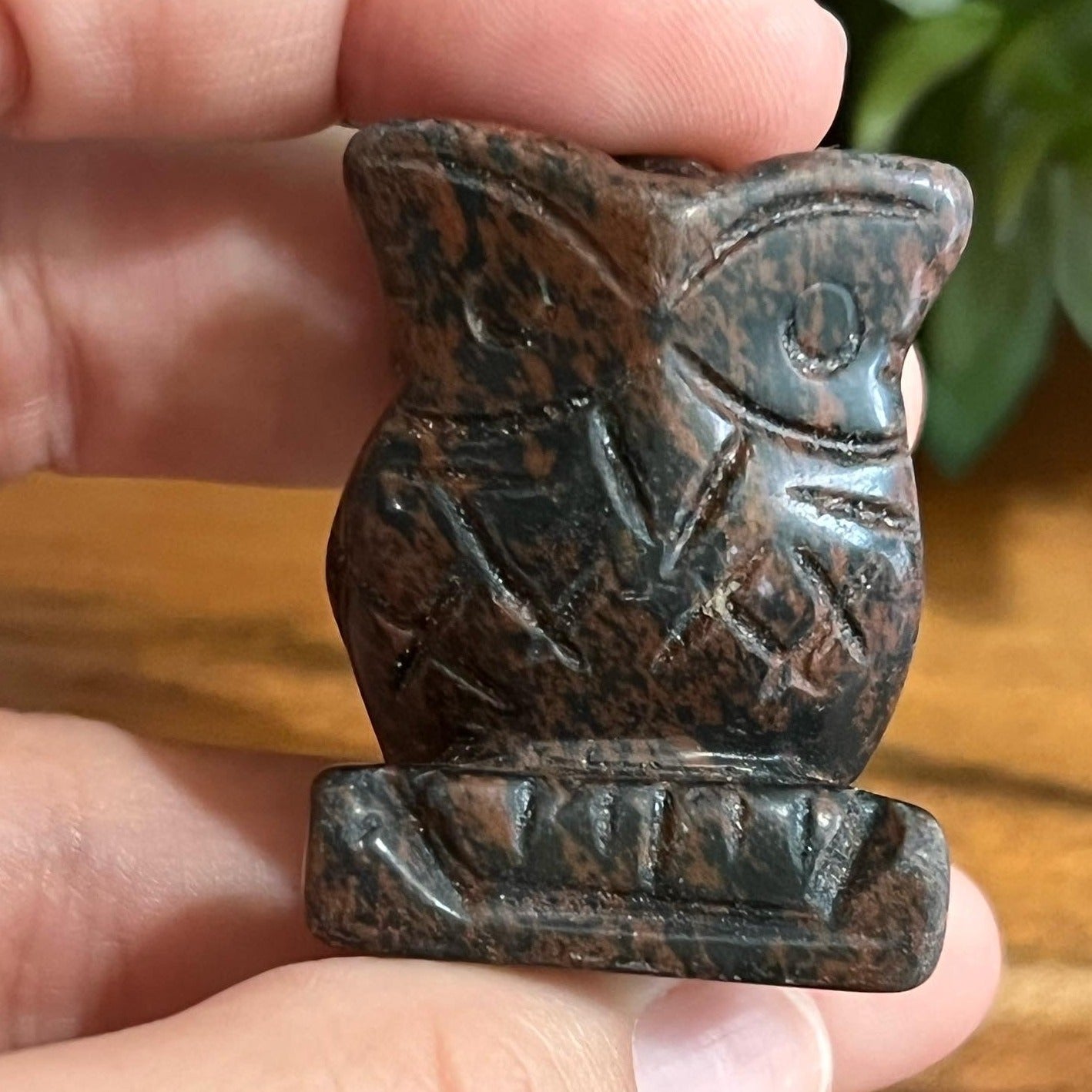 Mahogany Obsidian Owl