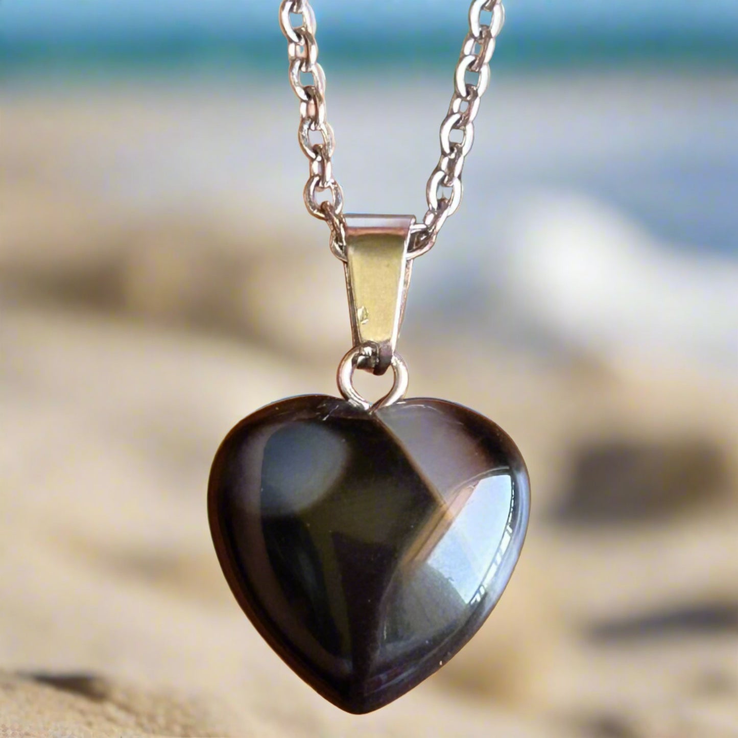 Agate Heart Necklace