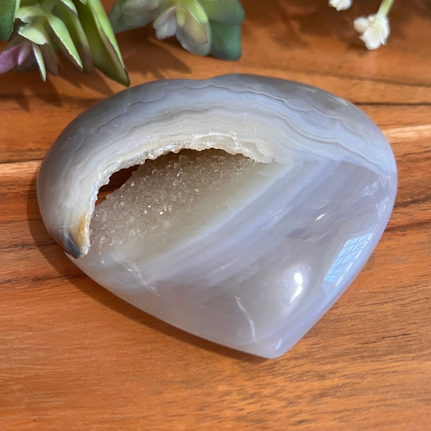 Druzy Agate Heart