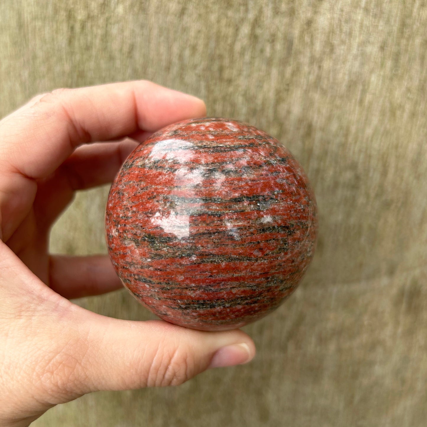 Red Zebra Jasper Sphere