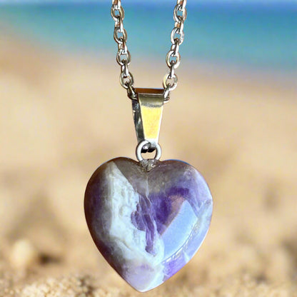 Amethyst Heart Necklace