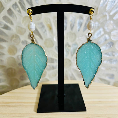 Turquoise Leaves Earrings