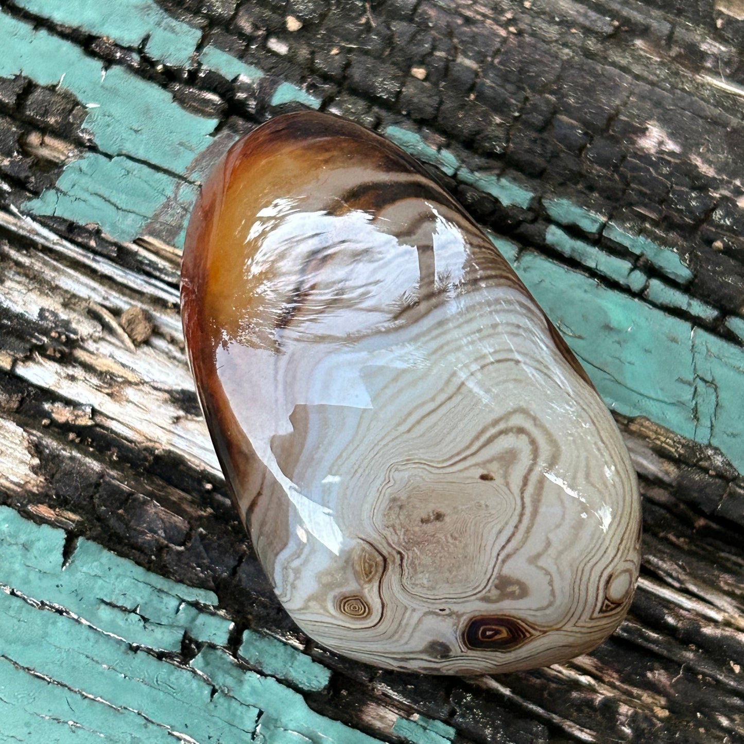 Sardonyx “Silk Agate” Palm Stone