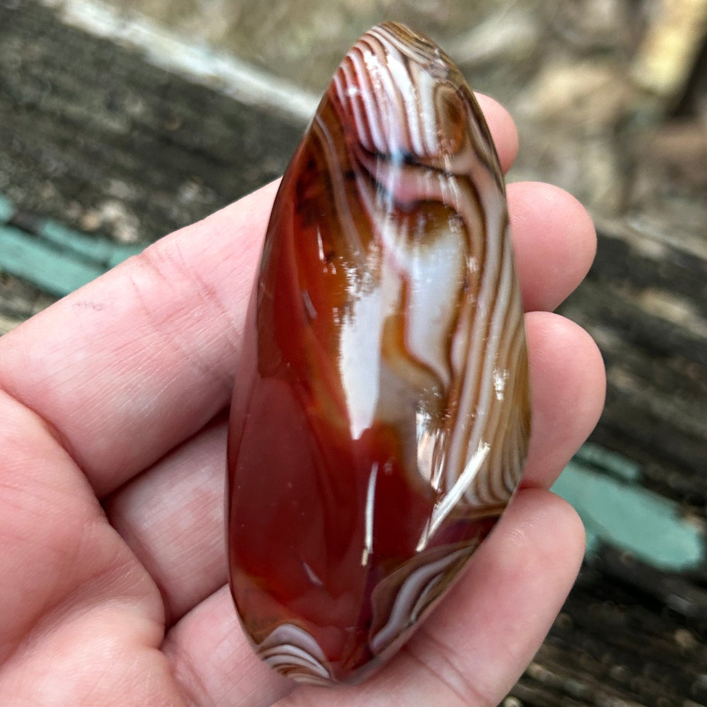 Sardonyx “Silk Agate” Palm Stone