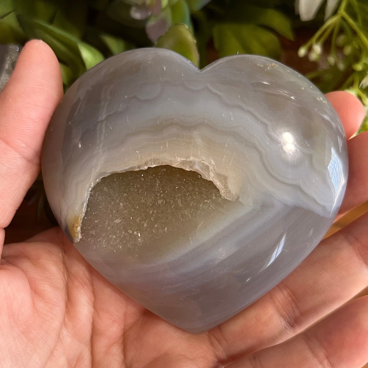 Druzy Agate Heart